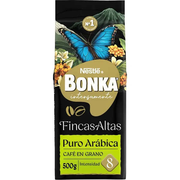 Café en grano puro arábica BONKA, paquete 500 g