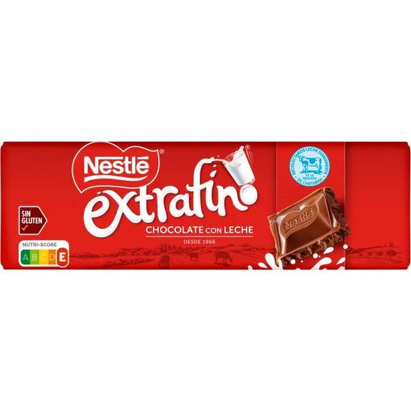 Chocolate con leche extrafino NESTLÉ, tableta 250 g