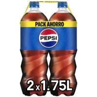 Refresco de cola PEPSI, pack 2x1,75 litros