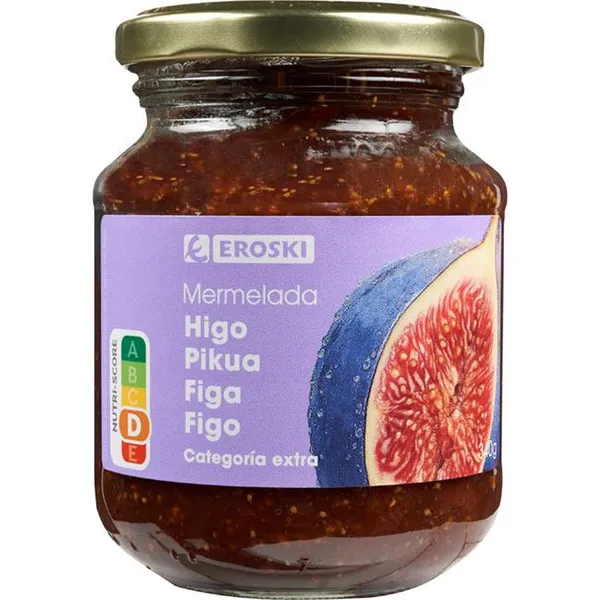 Mermelada de higo EROSKI BASIC, frasco 340 g