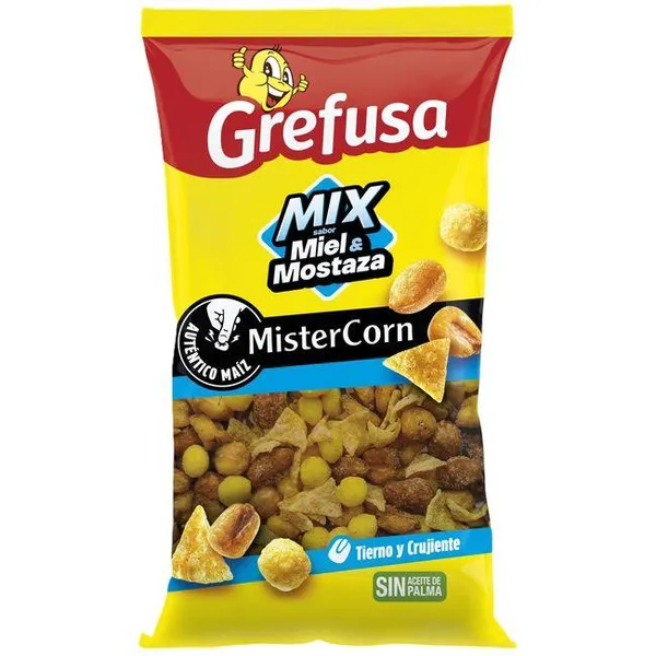 Cocktail de frutos secos Miel y Mostaza GREFUSA, bolsa 145 g