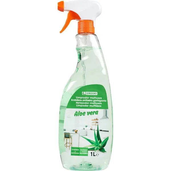 Limpiador multisuperficies aloe EROSKI, pistola 1 litro