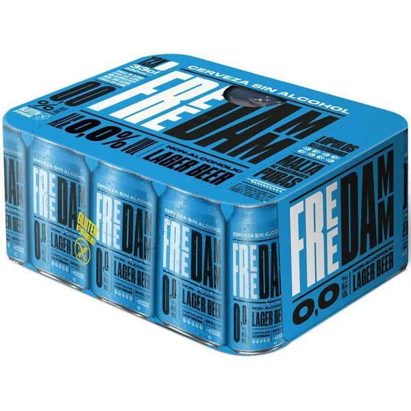Cerveza FREE DAMM, pack lata 12x33 cl
