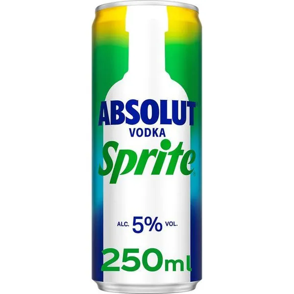 Vodka Absolut con sprite SPRITE, lata 25 cl