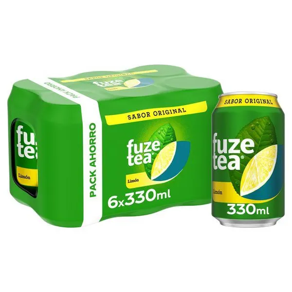Refresco de té al limón FUZE TEA, pack 6x33 cl