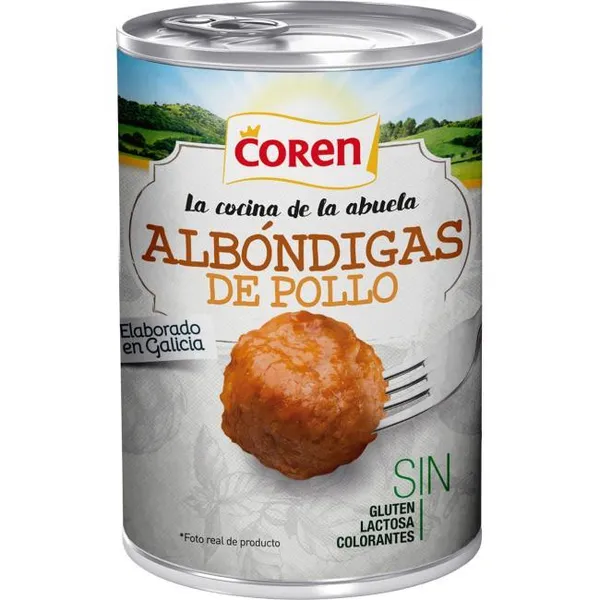 Albóndigas de pollo COREN, lata 420 g