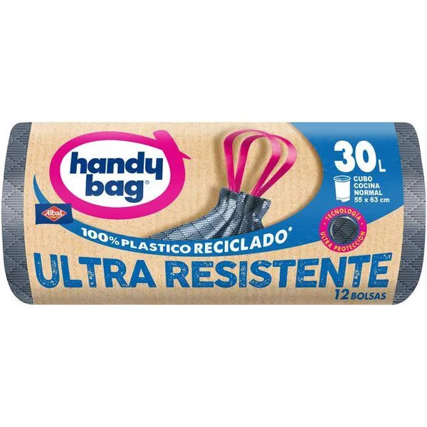 Bolsa de basura ultra 30 l HANDY BAG, paquete 12 uds