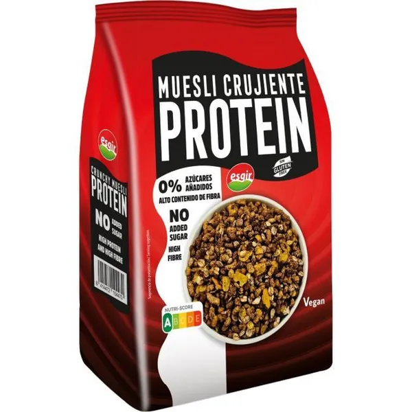 Muesli crujiente protein s/ gluten 0% azúcar ESGIR, bolsa 300 g