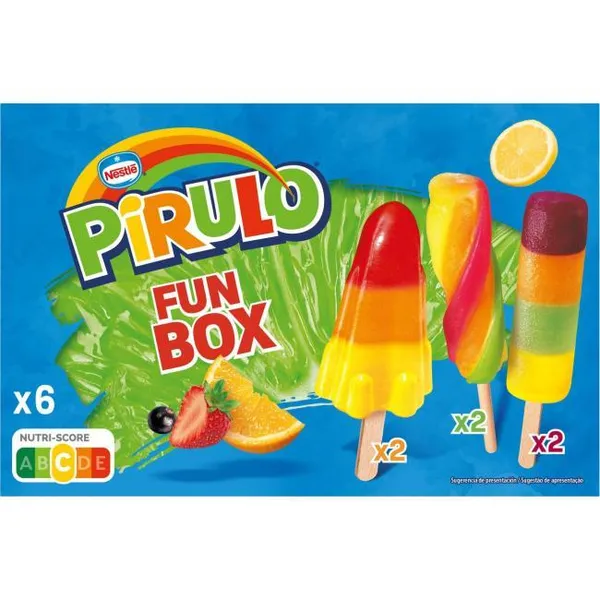 Helado Fun Box PIRULO, pack 6x50 ml