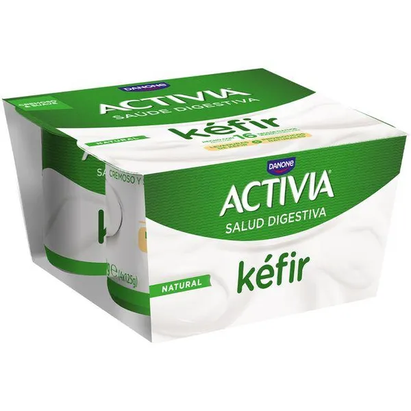 Kéfir natural ACTIVIA, pack 4x125 g