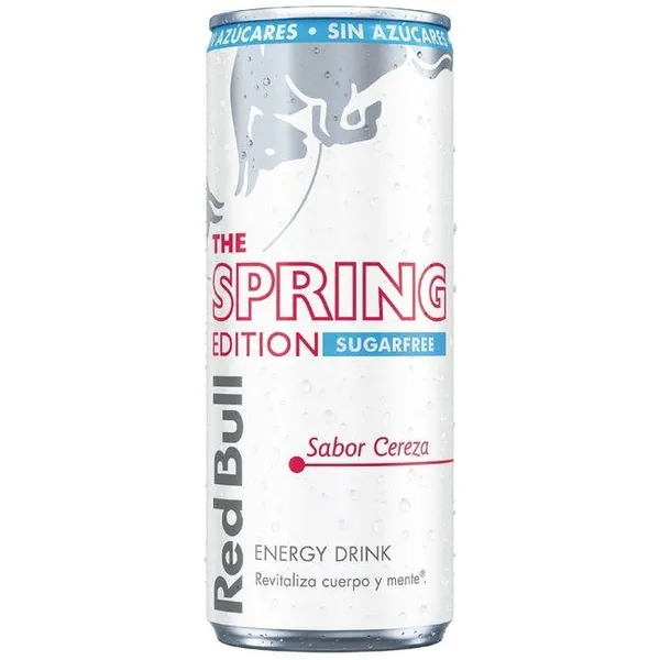 Bebida energética sabor cereza RED BULL, lata 25 cl