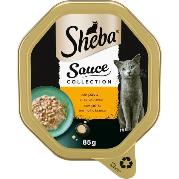 Alimento de pavo en salsa para gato SHEBA, tarrina 85 g