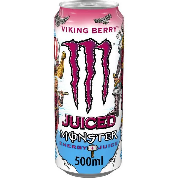 Bebida energética Viking Berry MONSTER, lata 50 cl