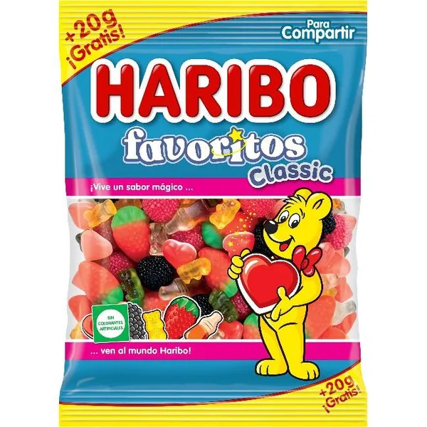 Favoritos classic HARIBO, bolsa 150 g + 20 g gratis