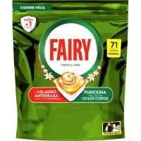 Lavavajillas máquina naranja FAIRY FRESH, bolsa 71 dosis