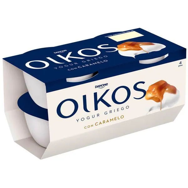 Yogur griego sabor caramelo OIKOS, pack 4x110 g