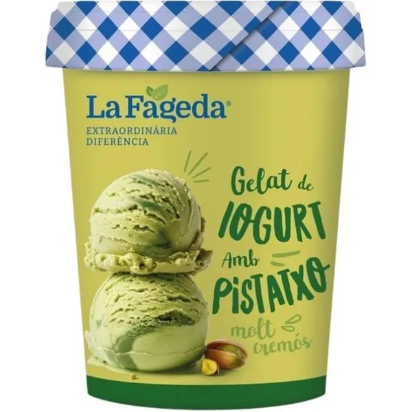 Helado de yogur pistacho LA FAGEDA, tarrina 500 ml