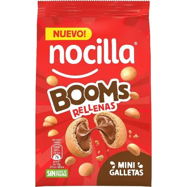 Cookies Booms rellenas NOCILLA, bolsa 100 g