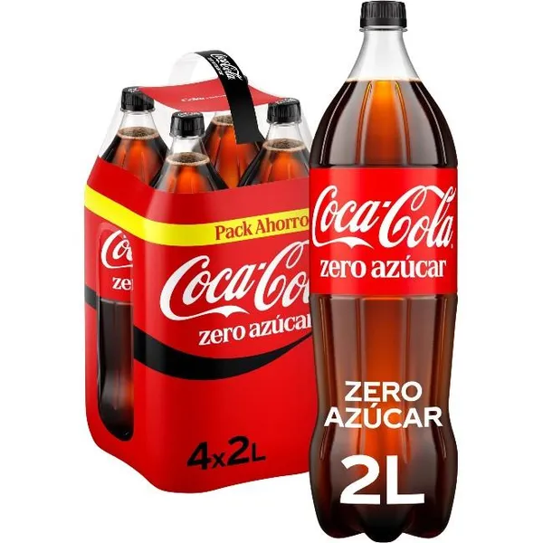 Refresco de cola COCA COLA Zero, pack 4x2 litros