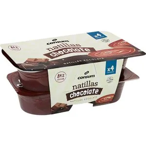 Natillas de Chocolate Pack de 4 Unidades