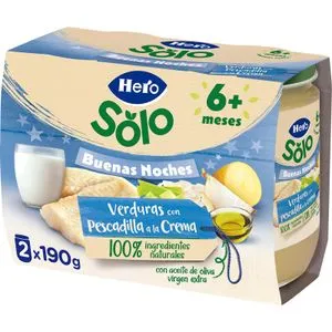 Tarrito Buenas Noches Pescadilla Crema Pack 2