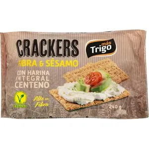 Crackers Fibra y Sésamo Harina Integral Centeno