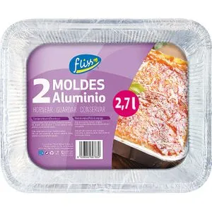 Molde Aluminio Rectangular, 2,7 L