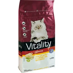 Comida Seca Gato Sénior Rico en Pollo y Verduras