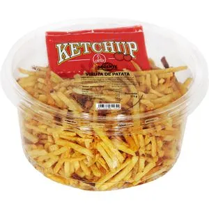 Patata Frita Viruta más Ketchup Tarrina