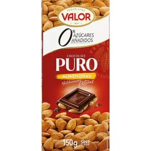 Chocolate Puro y Almendras sin Azúcar