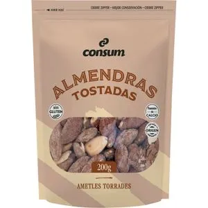 Almendras con Piel Tostadas Sal Bolsa