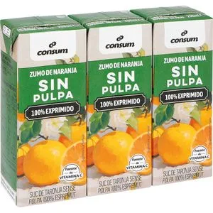 Zumo Exprimido Naranja Sin pulpa - Minibrik