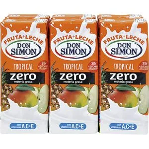 Zumo de Frutas y Leche Sabor Tropical Zero P-6