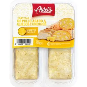 Tortitas Pollo Asado con Queso Fundido