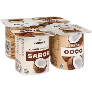 Yogur Sabor Coco Pack de 4 Unidades