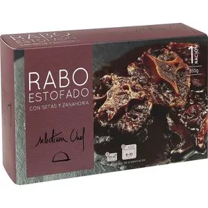 Rabo Estofado con Setas y Zanahoria