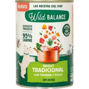 Comida natural perro lata Ragut de ternera y pollo