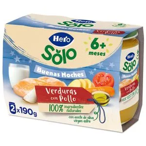 Tarrito Buenas Noches Pollo y Verduritas Pack 2