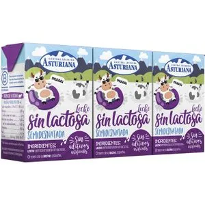 Leche Semi sin Lactosa Minibrik Pack de 3