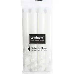 Pack Velas Cilíndricas Color Blanco