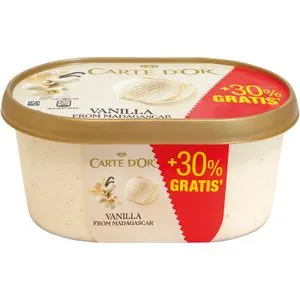 Tarrina de Vainilla Carte d'Or + 30% Gratis