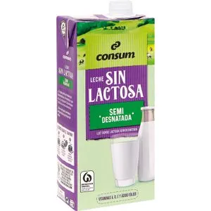 Leche sin Lactosa Semidesnatada Brik