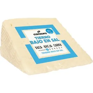 Queso Tierno Bajo en Sal Cuña