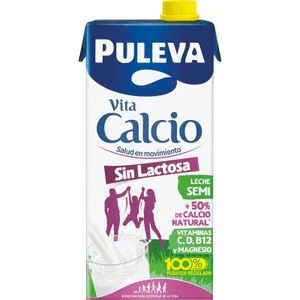 Leche Calcio sin Lactosa Semidesnatada Brik
