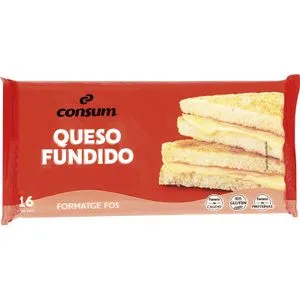 Queso Lonchas Fundido 16 Lonchas