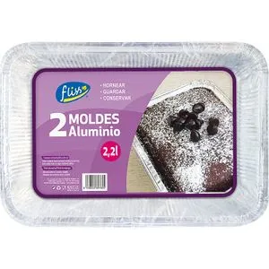 Molde Aluminio Rectangular, 2,2 L
