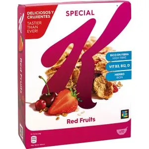 Copos de Cereales con Frutas Rojas