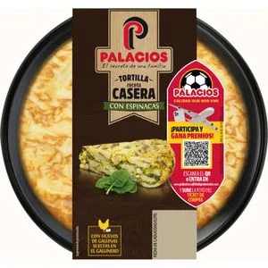 Tortilla de Patata Fresca con Espinacas