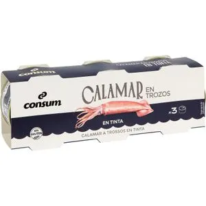 Trozos de Calamar en Tinta Pack de 3