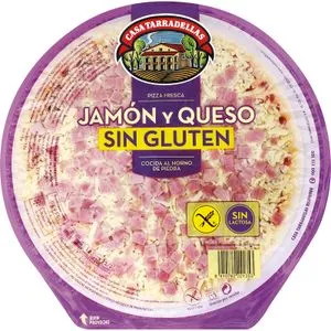 Pizza Jamón y Queso sin Gluten y sin Lactosa